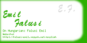 emil falusi business card